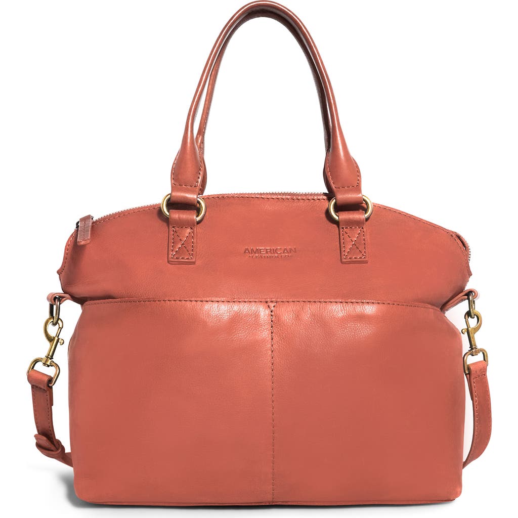 American Leather Co. Carrie Dome Satchel In Desert Rose Smooth