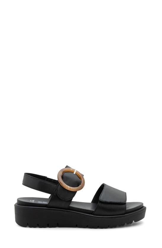 Ara Bridgeport Wedge Sandal In Black