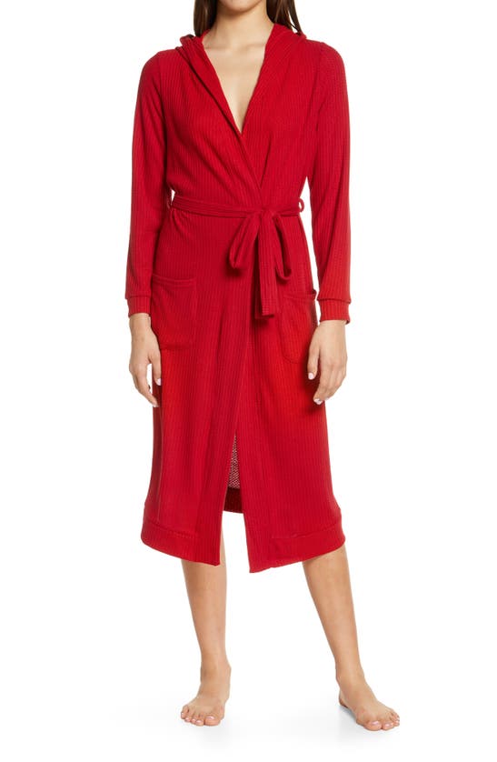 Honeydew Intimates Honeydew Lounge Pro Hooded Robe In Teaberry