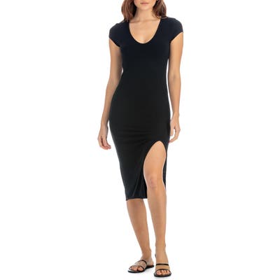 Tavik Kai Ribbed Cover-Up Dress, Black