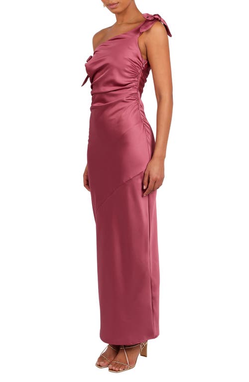 Petal And Pup Petal & Pup Selma One-shoulder Satin Gown In Pink