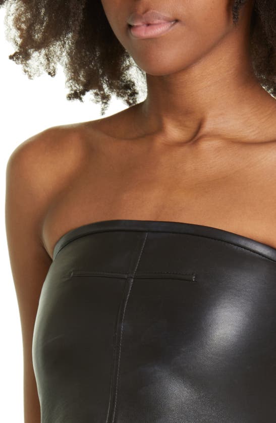 ALEXANDER WANG LAMBSKIN LEATHER TUBE TOP