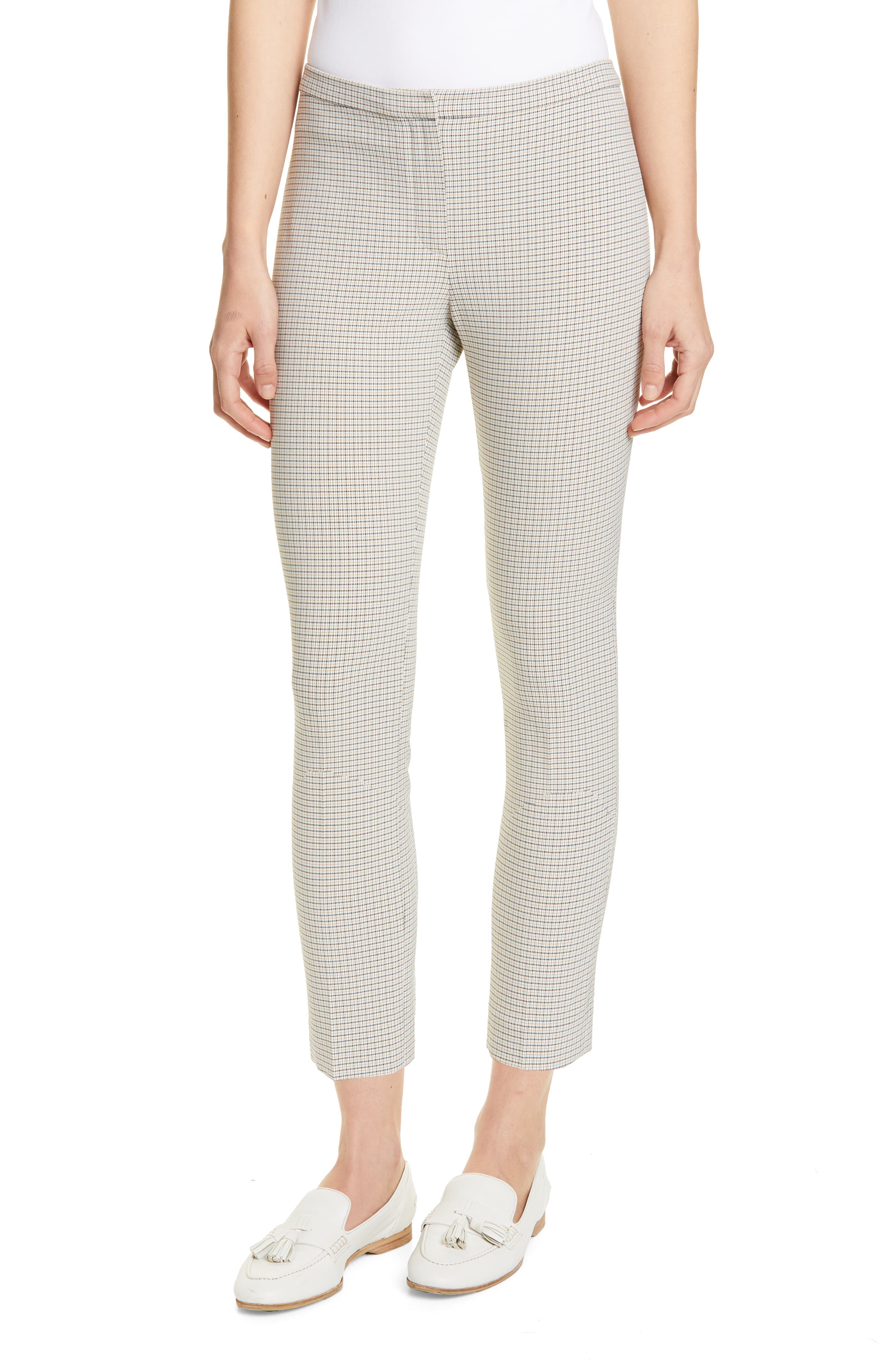 plaid skinny trousers