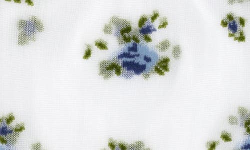 Shop Hansel From Basel Ashley Floral Sheer Crew Socks In White