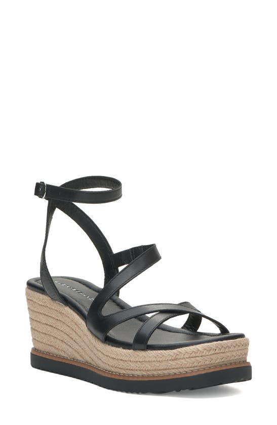 Shop Lucky Brand Carolie Platform Wedge Sandal In Black