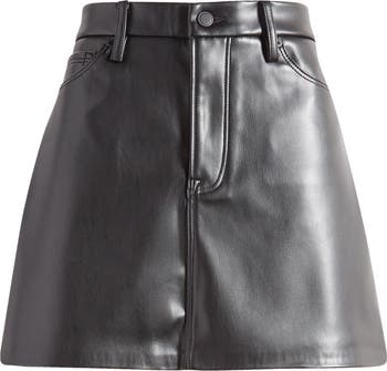 Good American Faux Leather Miniskirt Nordstrom