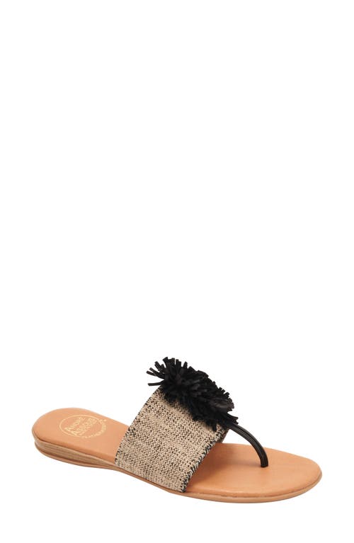 André Assous Novalee Sandal Black/beige at Nordstrom,