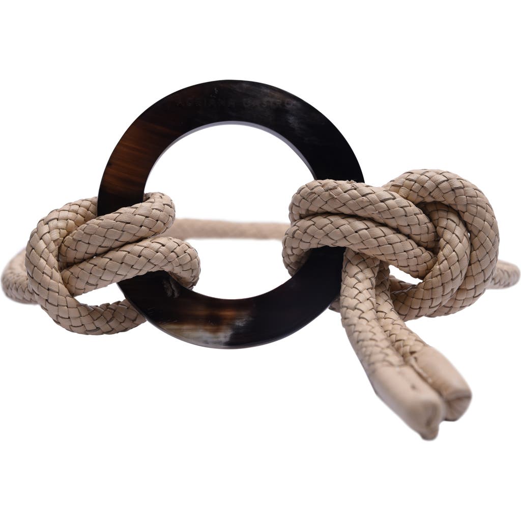 Adriana Castro Le Knot Leather Belt In Creme