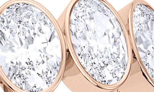 Hautecarat Oval Cut Lab Created Diamond Eternity Ring In Rose Gold