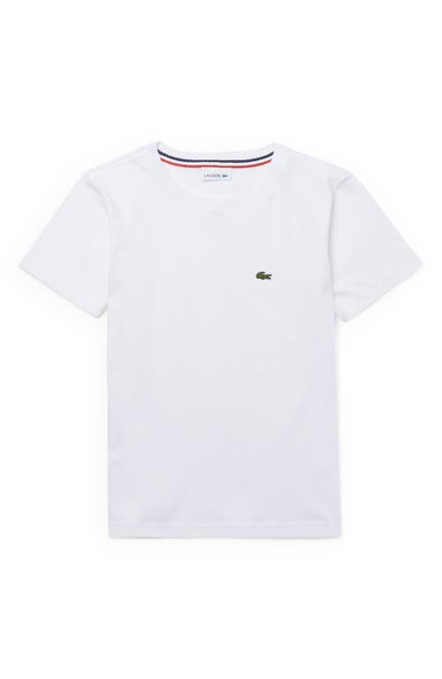 Lacoste Cotton T-Shirt in White at Nordstrom, Size 6Y