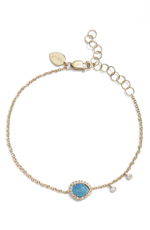 Opal & Diamond Bracelet in Blue