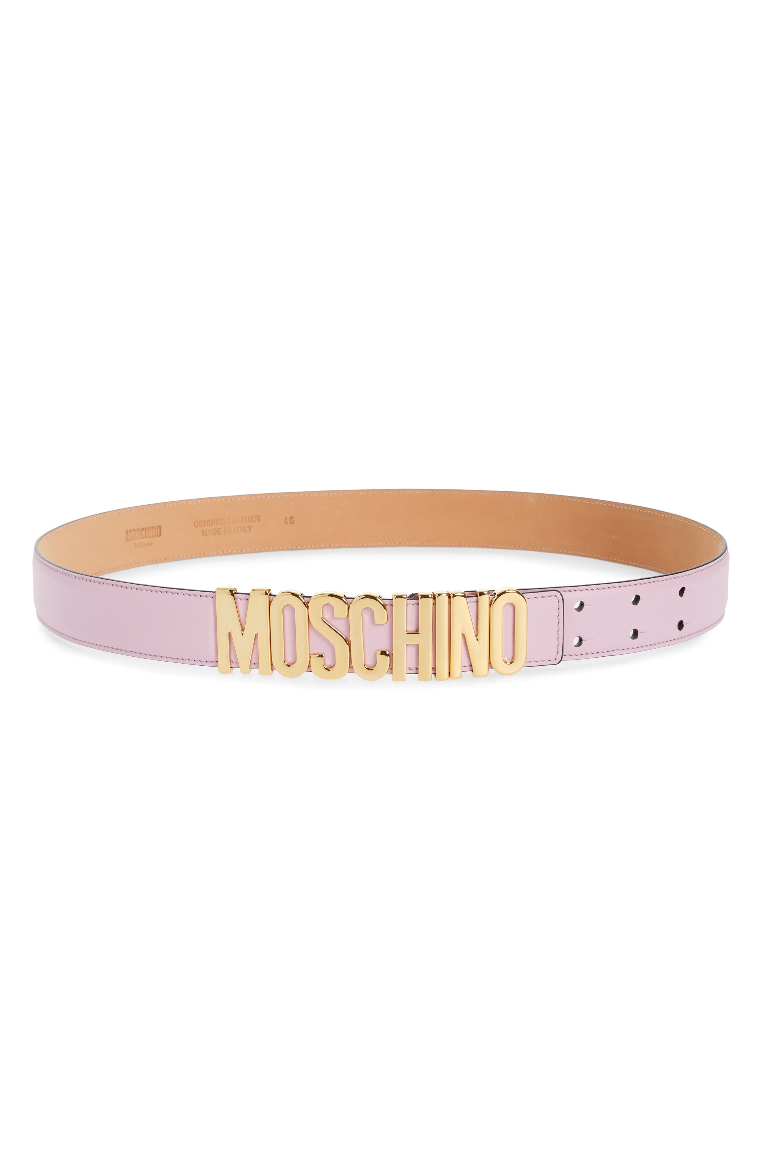 pink moschino belt