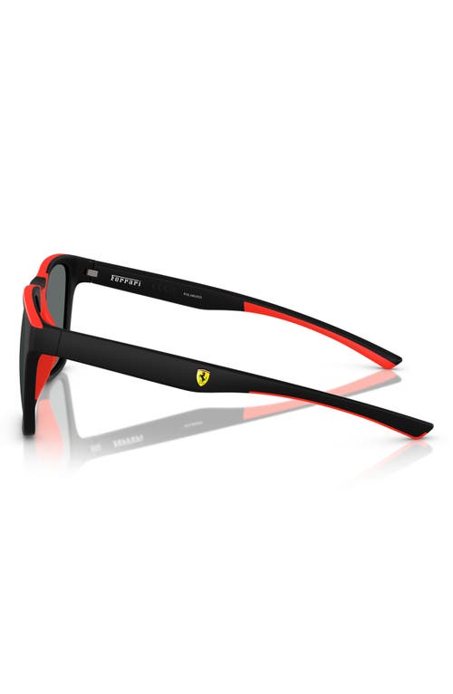 Shop Scuderia Ferrari 57mm Square Sunglasses In Matte Black