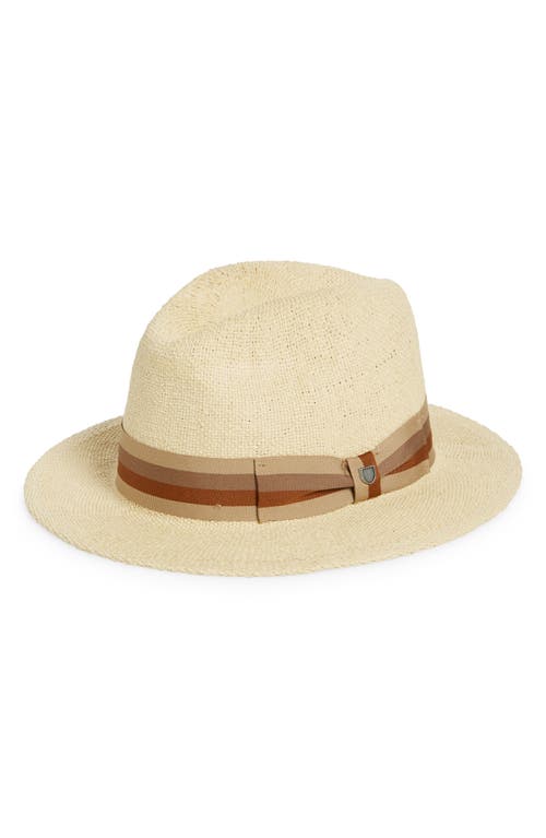 Brixton Roma Straw Fedora Natural at Nordstrom,