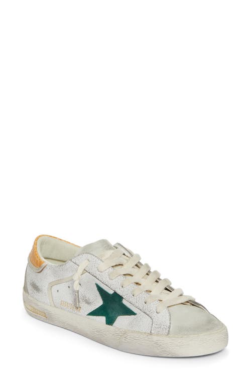 Golden Goose Super-Star Low Top Sneaker White/Ice/Green/Yellow at Nordstrom,