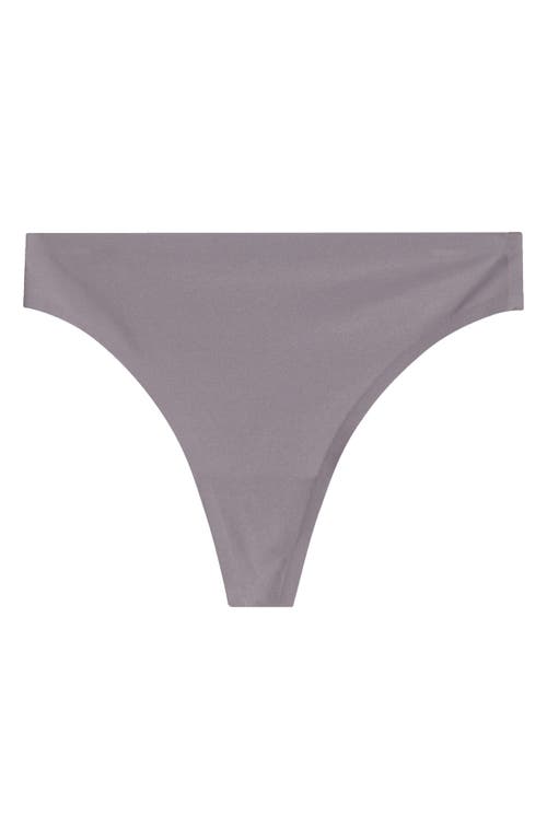 Shop Chantelle Lingerie Soft Stretch Thong In Purple Grey-oa