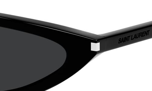 Shop Saint Laurent 55mm Cat Eye Sunglasses In Black