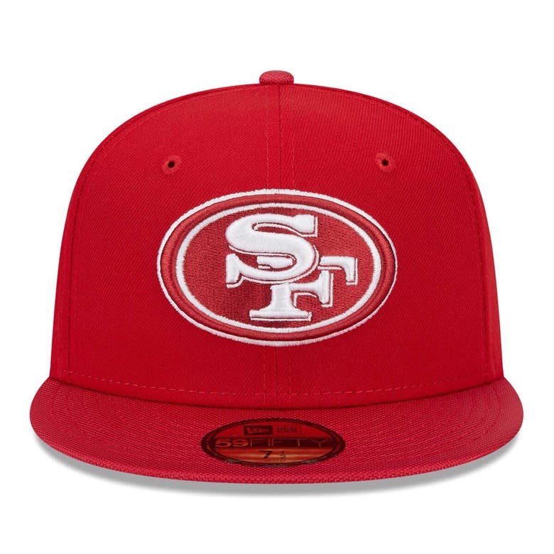 Shop New Era Scarlet San Francisco 49ers Active Ballistic 59fifty Fitted Hat