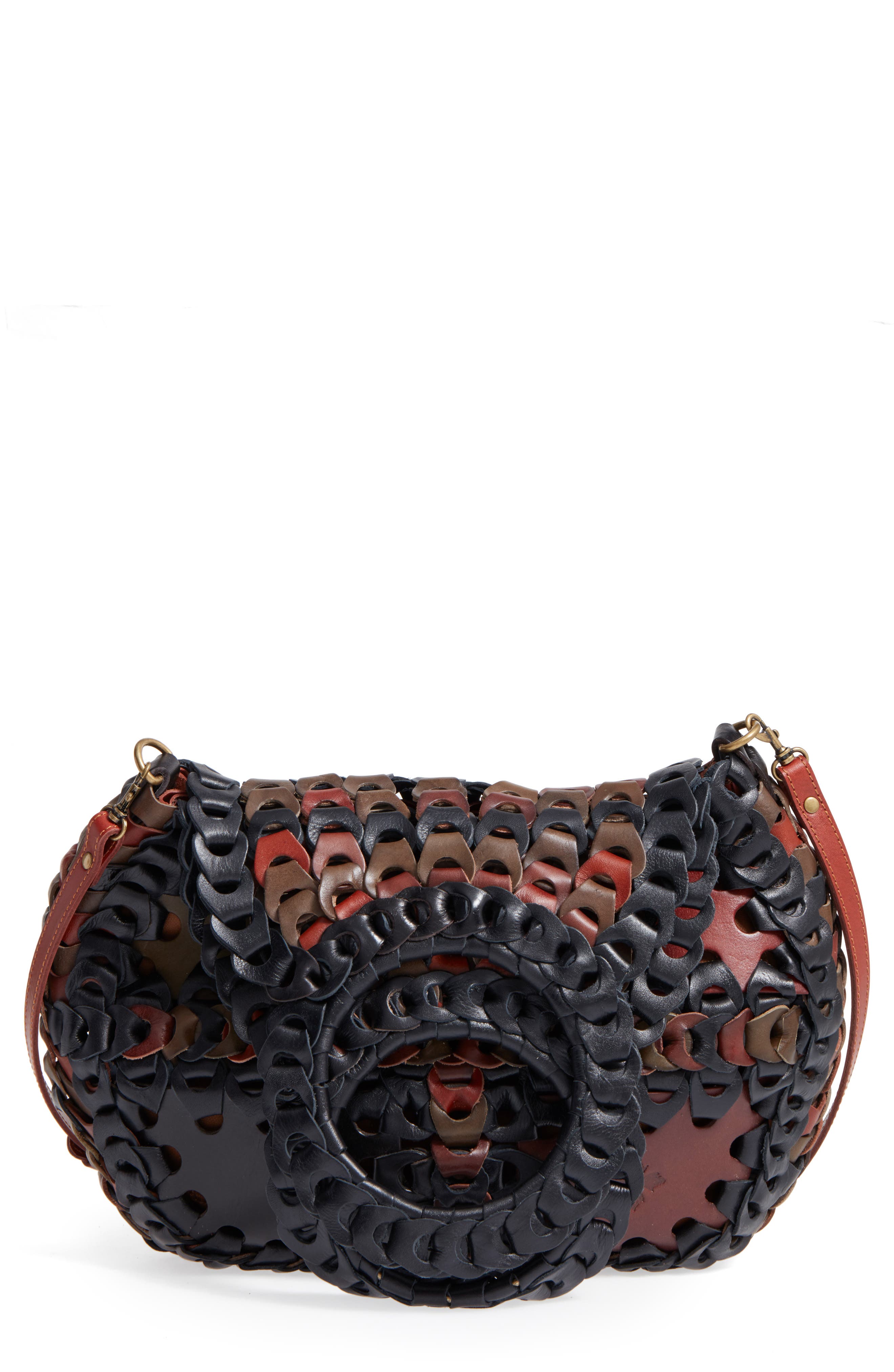 patricia nash pisticci chainlink leather shoulder bag