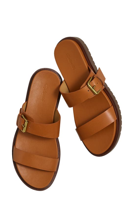 Shop Madewell Maximillian Two Strap Sandal In Warm Coffee