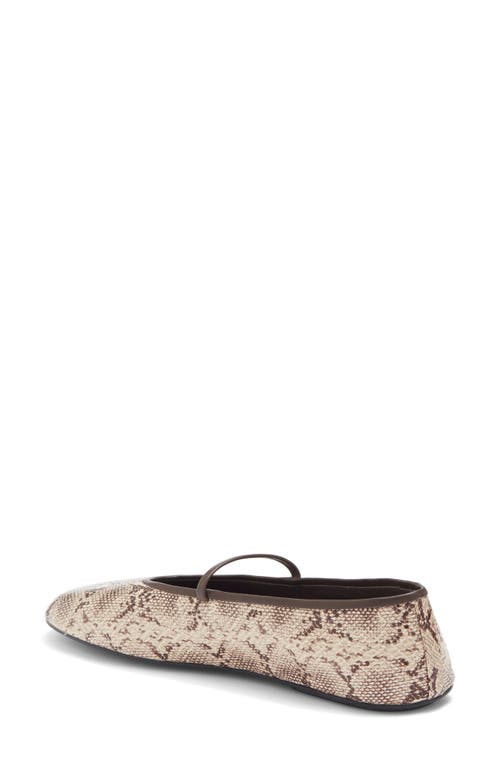 Shop Jeffrey Campbell Dancerina Mary Jane Ballet Flat In Beige/brown Snake Print