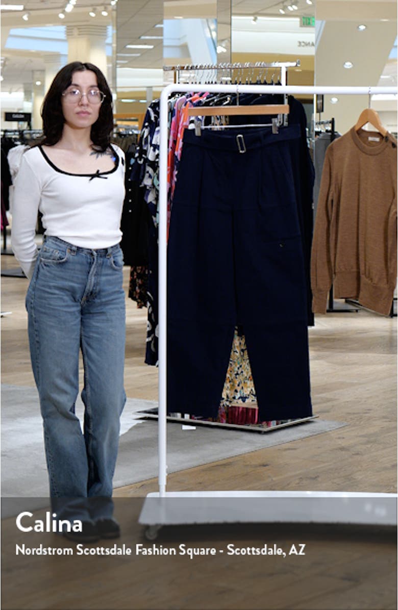 Takane Belted High Waist Crop Pants, sales video thumbnail