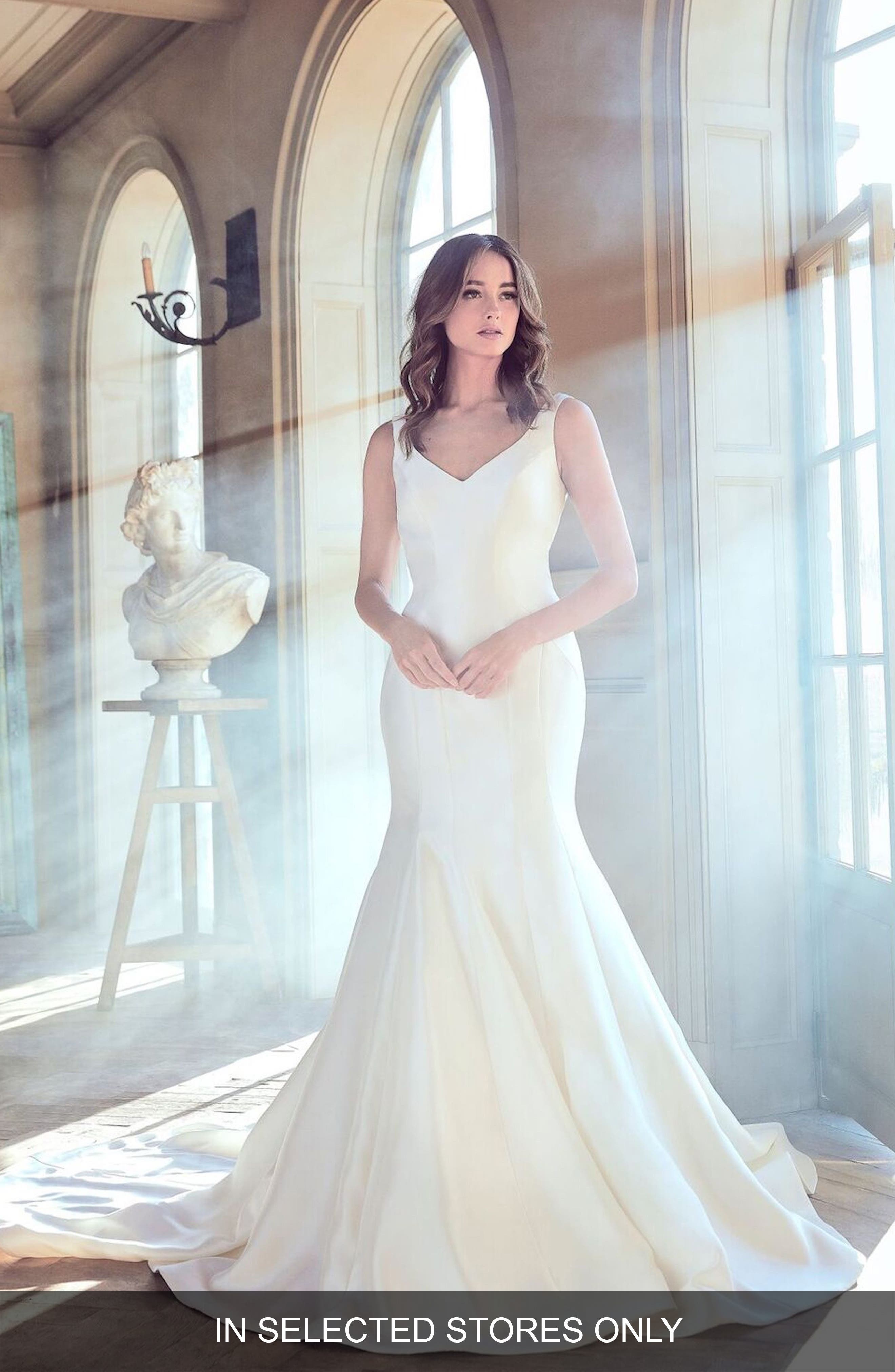 Sareh Nouri Olga Mikado Trumpet Gown, Size - Ivory