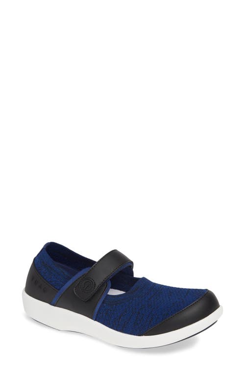 Qutie Mary Jane Flat in Blue Leather