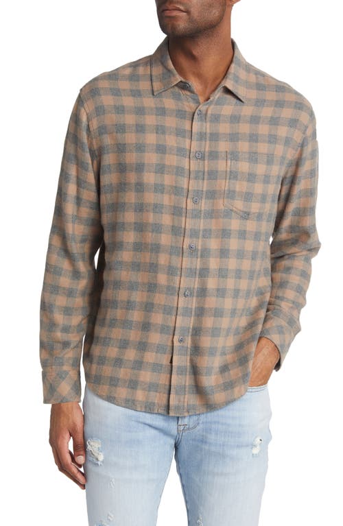 Rails Lennox Relaxed Fit Check Button-Up Shirt in Charcoal Mire