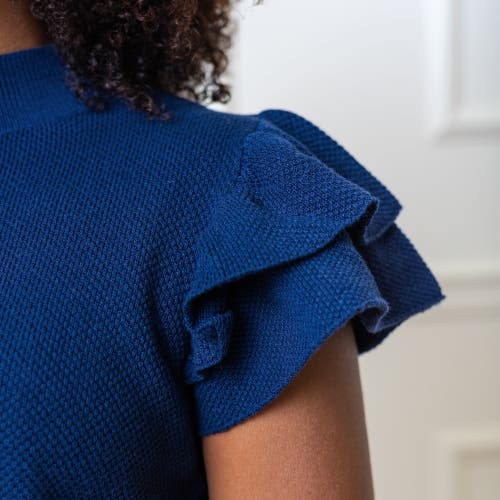 HOPE & HENRY FLUTTER SLEEVE SWEATER DRESS