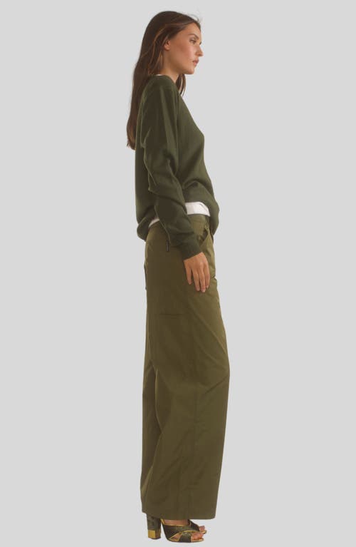 Shop Cynthia Rowley Painter Pants In Dark Green