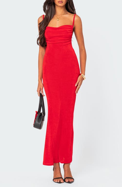 Clea Open Back Maxi Dress in Red