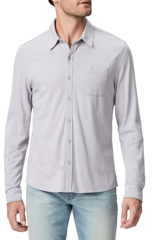 PAIGE Stockton Knit Button-Up Shirt Dusty Iris at Nordstrom,