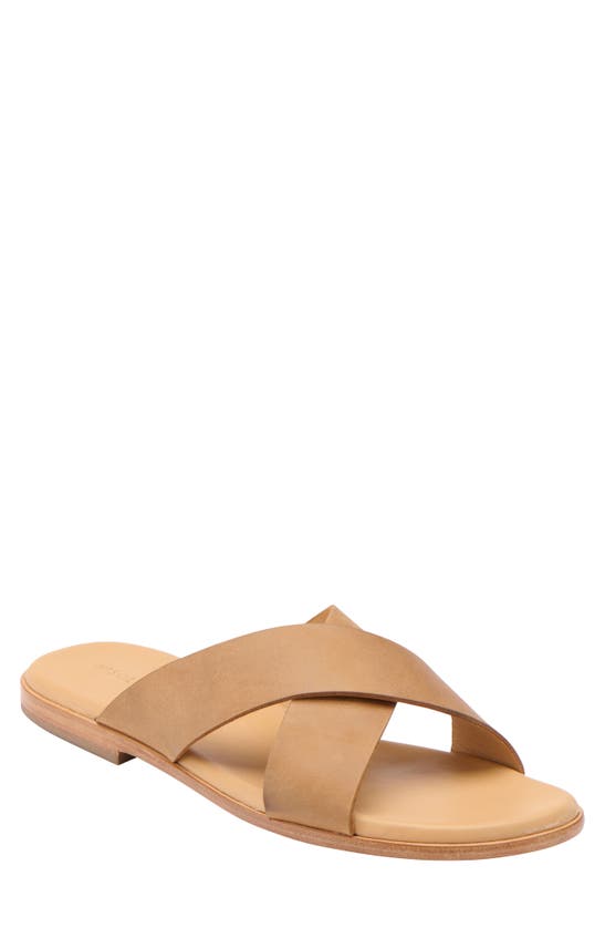 Nisolo Crisscross Slide Sandal In Tobacco