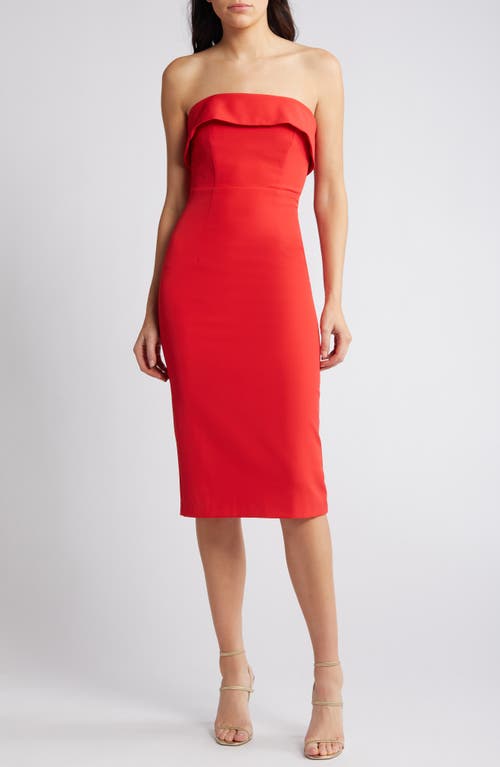 Bardot Georgia Strapless Cocktail Dress Fire at Nordstrom,