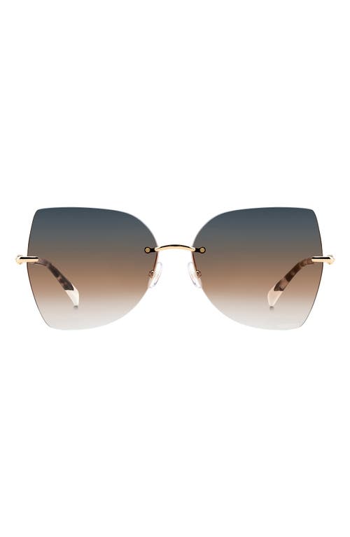 Missoni 56mm Gradient Cat Eye Sunglasses In Gold
