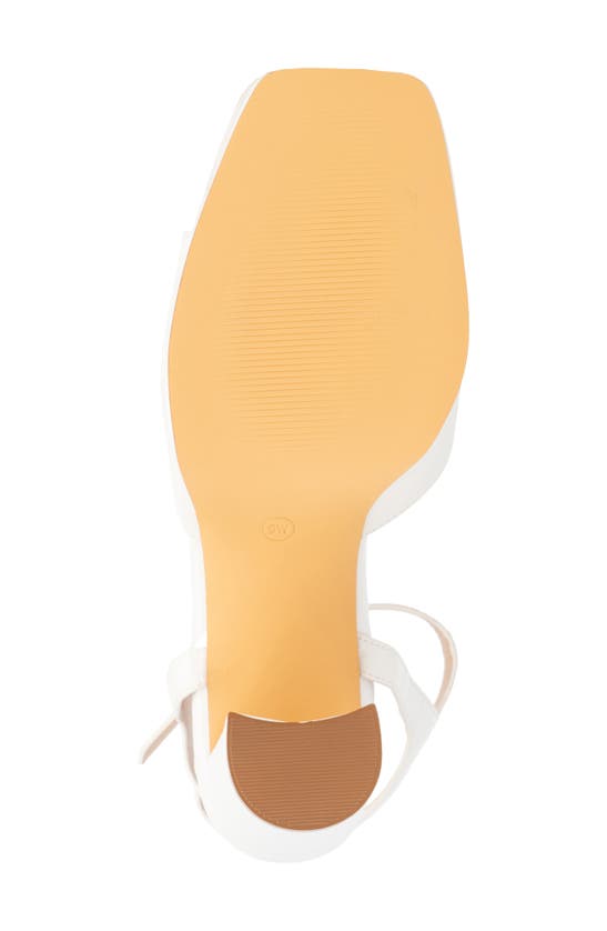 Fashion To Figure Hilari Croc Embossed Platform Heeled Sandal In White