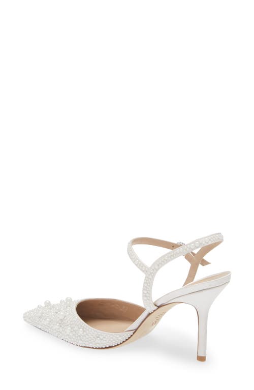 Shop Stuart Weitzman Bliss Pointed Toe Pump In Cream/natural