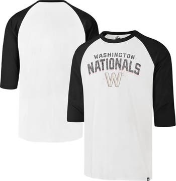 Men's '47 Black Washington Nationals City Connect Legend Headline Pullover Sweatshirt