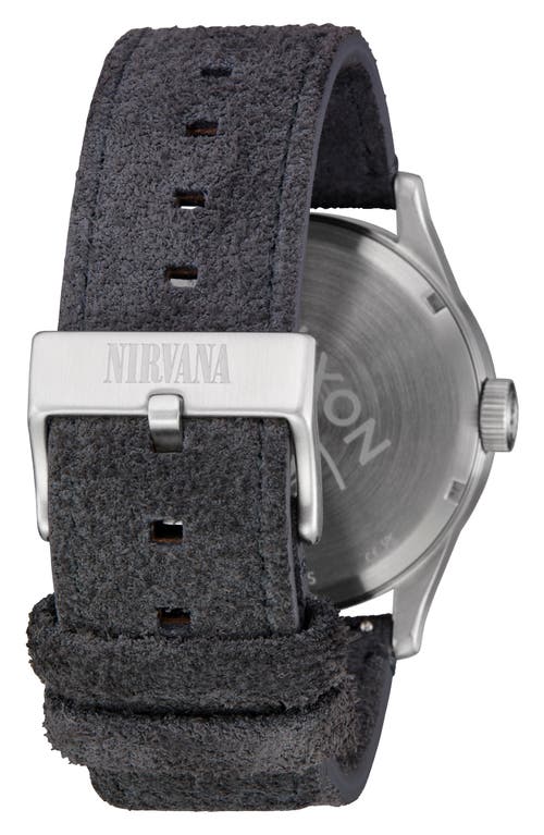 Nixon Nirvana Sentry Leather Strap Watch, 42mm In Unplug Fade