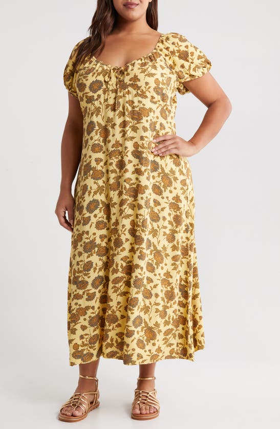 Treasure & Bond Floral Maxi Dress In Yellow- Olive Boutique Floral