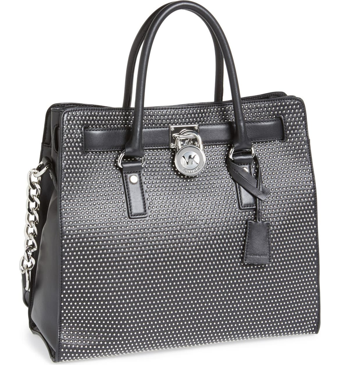 MICHAEL Michael Kors 'Large Hamilton - Microstud' Leather Tote | Nordstrom