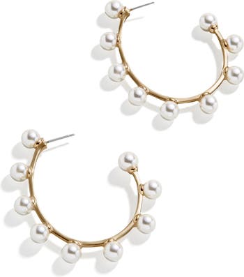 Baublebar pearl hoop deals earrings