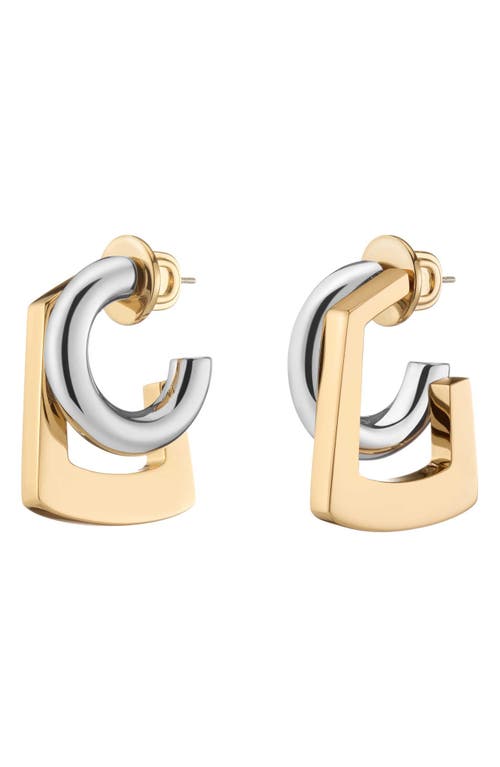 Tina Hoop Earrings in 12K Shiny Gold/Iridium