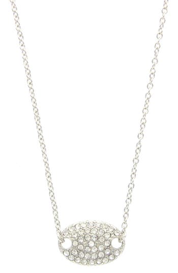 Olivia Welles Madia Oval Necklace In Metallic