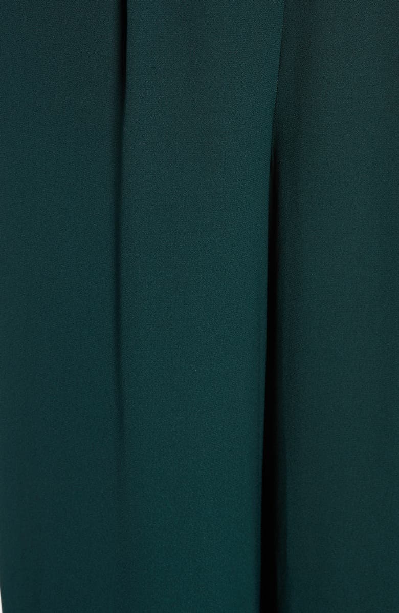 Eliza J Flutter Sleeve Belted Satin Jumpsuit, Alternate, color, 