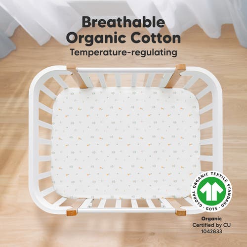 Keababies Soothe Fitted Mini Crib Sheet In Wildflowers