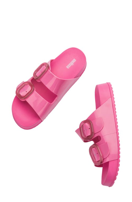 Melissa Cozy Buckle Slide Sandal In Pink