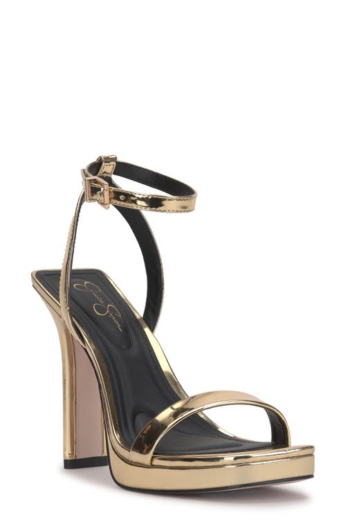 Shop Jessica Simpson Adonia Ankle Strap Platform Sandal In Gold