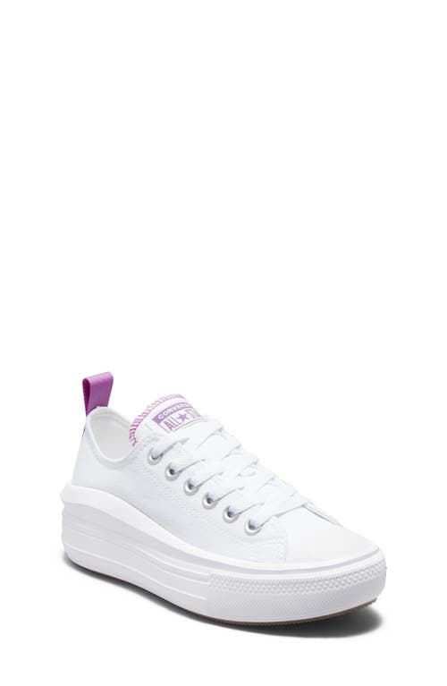 Converse Chuck Taylor® All Star® Move Low Top Platform Sneaker in White/Pixel Purple/White
